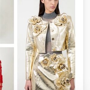 Gold Floral Women's Jacket The Signe flower jacket